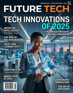 A technology magazine cover featuring the headline 