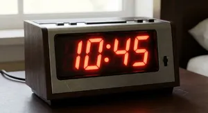 A digital clock display showing the time 