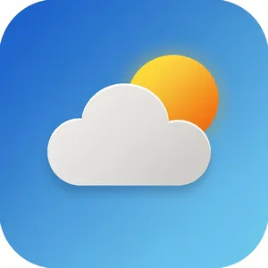 App icon design for a weather app. Minimalist representation of a sun partially behind a stylized cloud, subtle gradient, modern flat style. - Black Forest Labs FLUX.2 Max