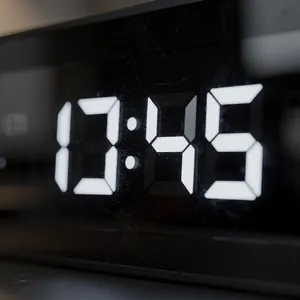 A digital clock display showing the time 