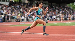 A runner mid-stride in a full-body action shot, limbs in motion and well-defined. - Google Nano Banana 2 Lite