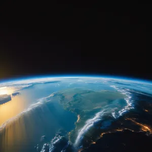 Photorealistic aerial photograph clearly showing the edge of the Earth from space, capturing realistic curvature, atmosphere, and sunlight reflections - Ideogram Ideogram 3.0 (Quality)