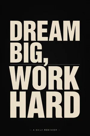 A motivational poster with the quote 